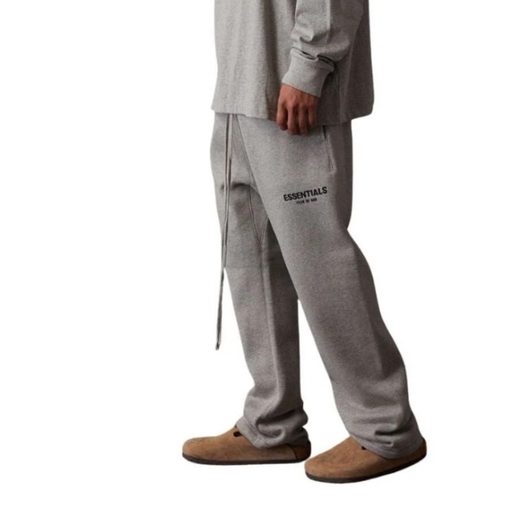 Fear of God Essentials Heather Gray Drawstring Sweatpants